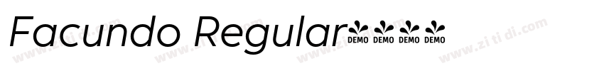 Facundo Regular字体转换
